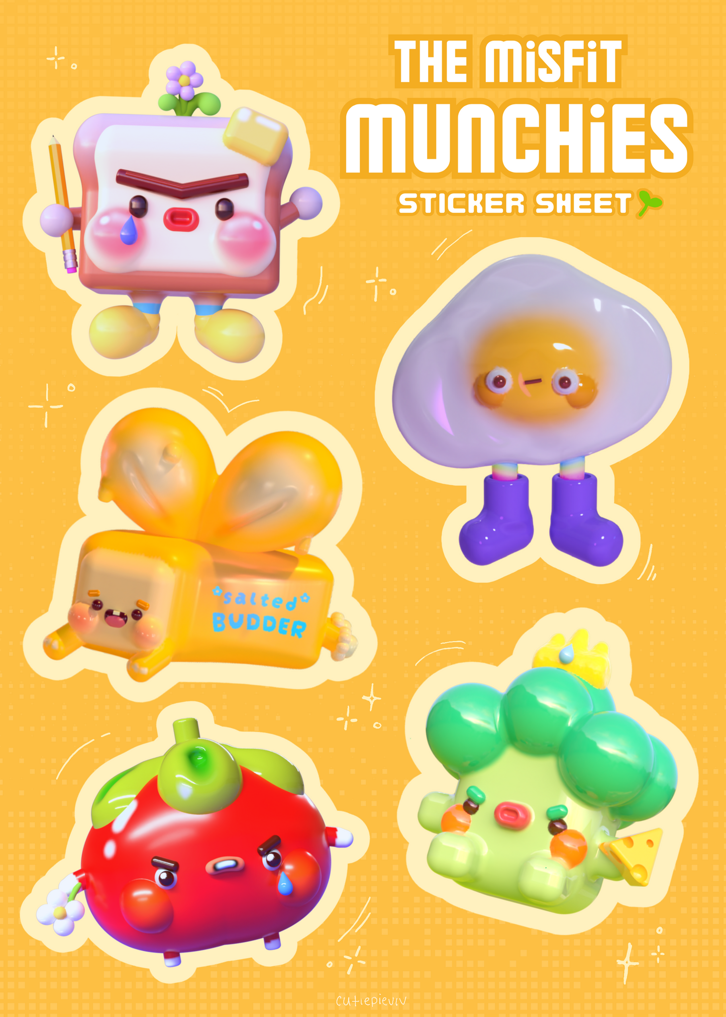 Misfit Munchies Sticker Sheet
