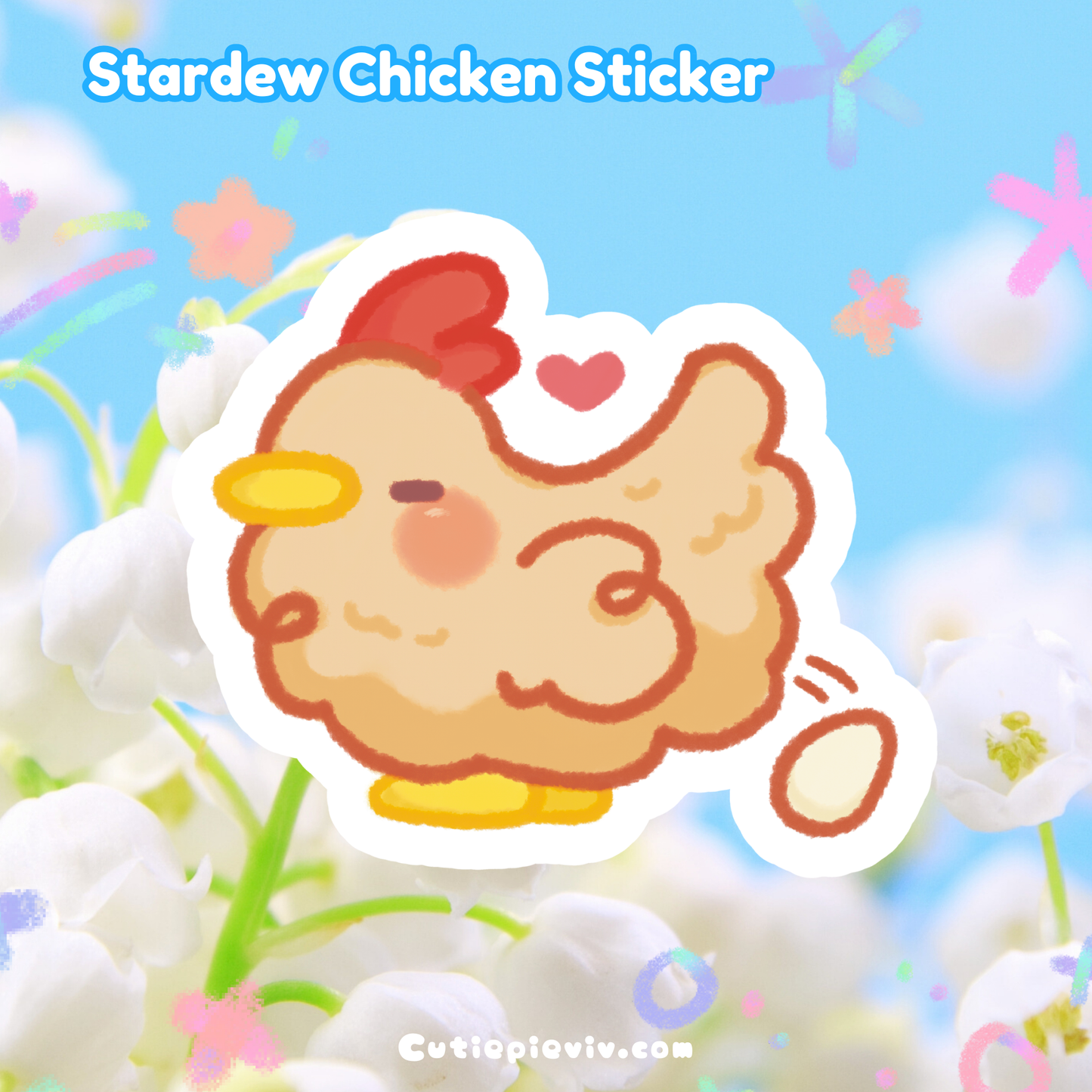 Stardew Chicken Sticker