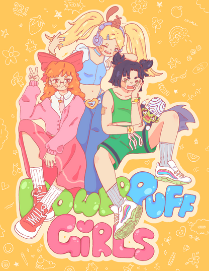 Power Puff Girl Print