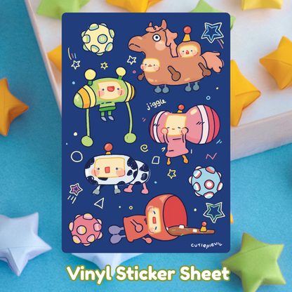 Katamari Cousins Sticker Sheet