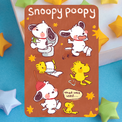 Snoopy Poopy Sticker Sheet
