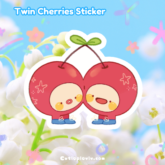Twin Cherries Sticker