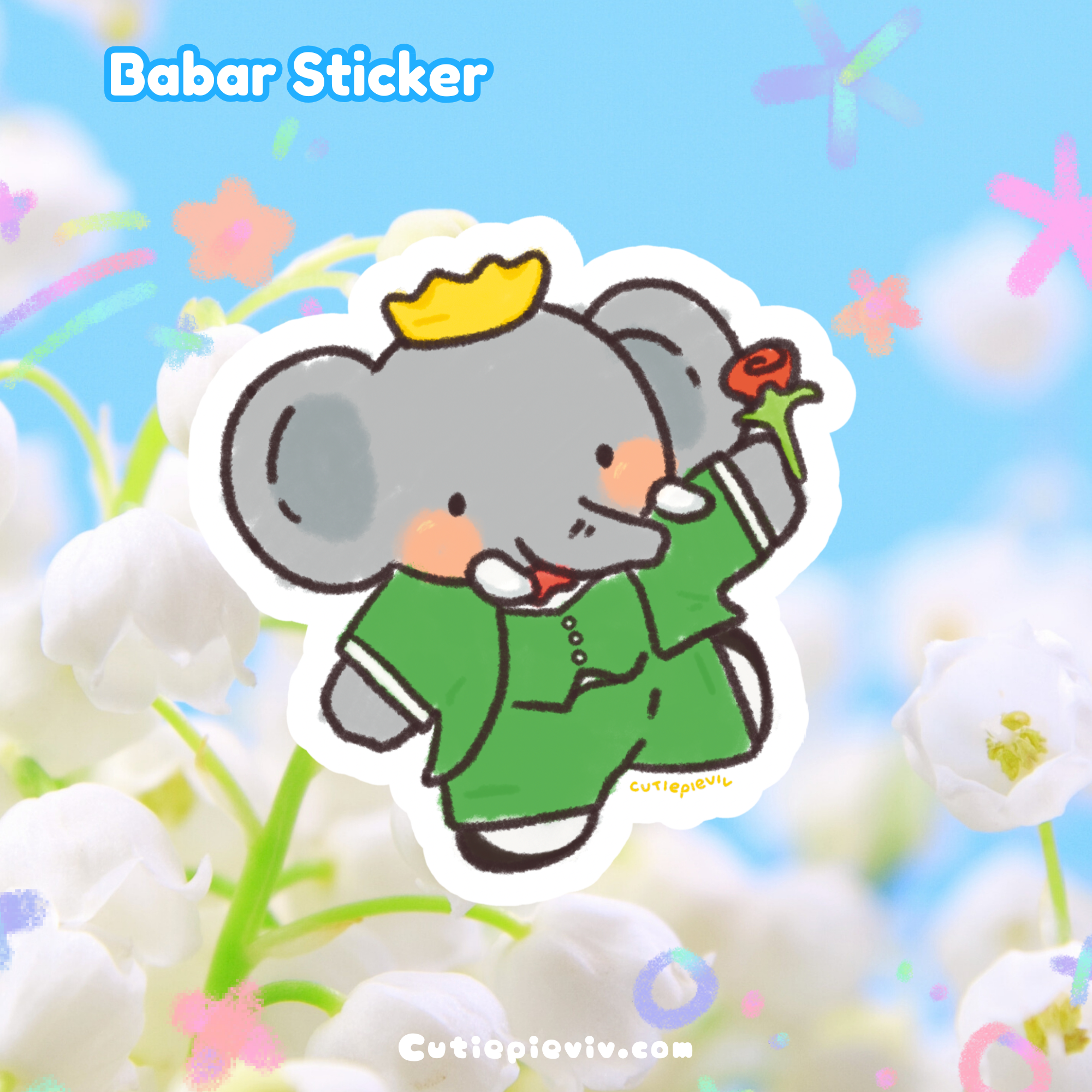 Babar Sticker – Cutiepieviv