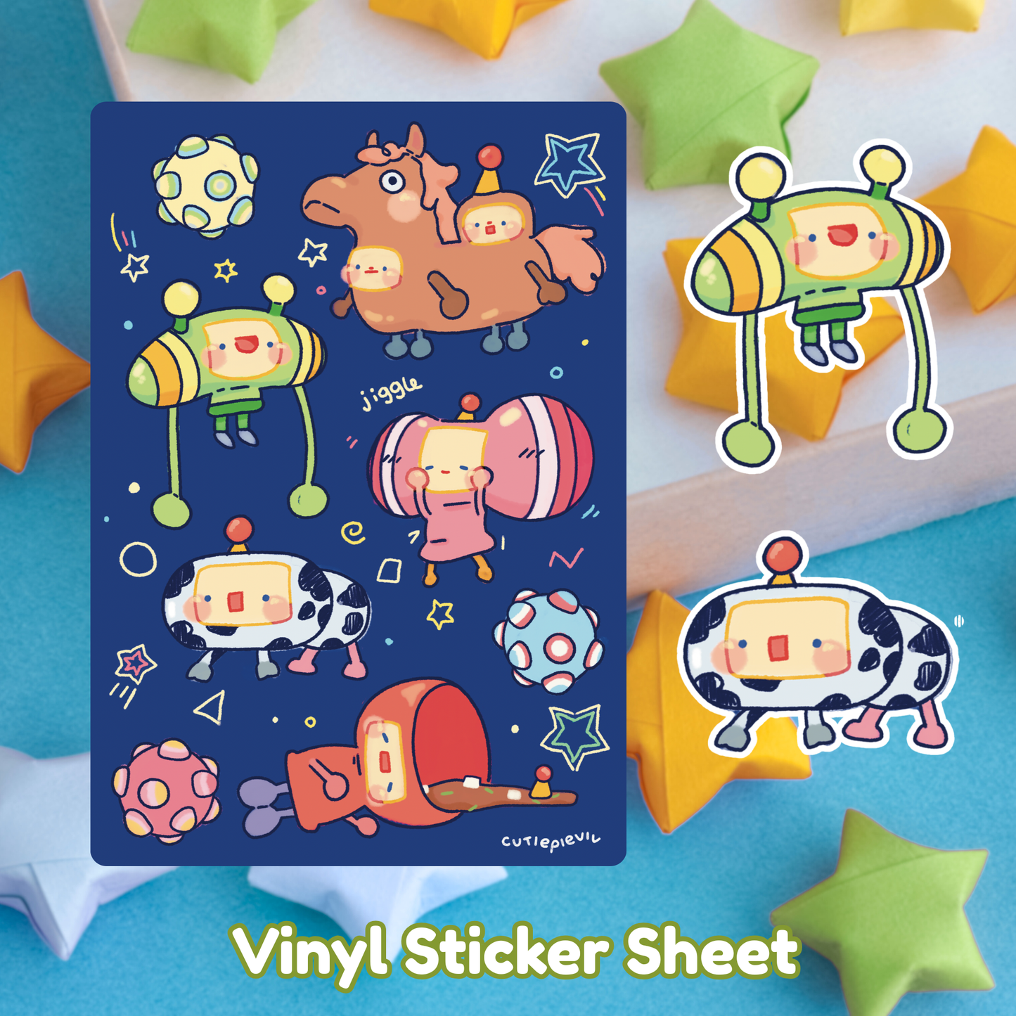 Katamari Cousins Sticker Sheet