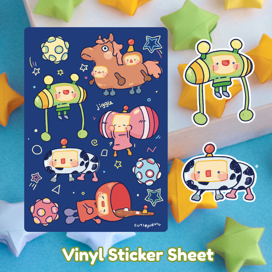 Katamari Cousins Sticker Sheet