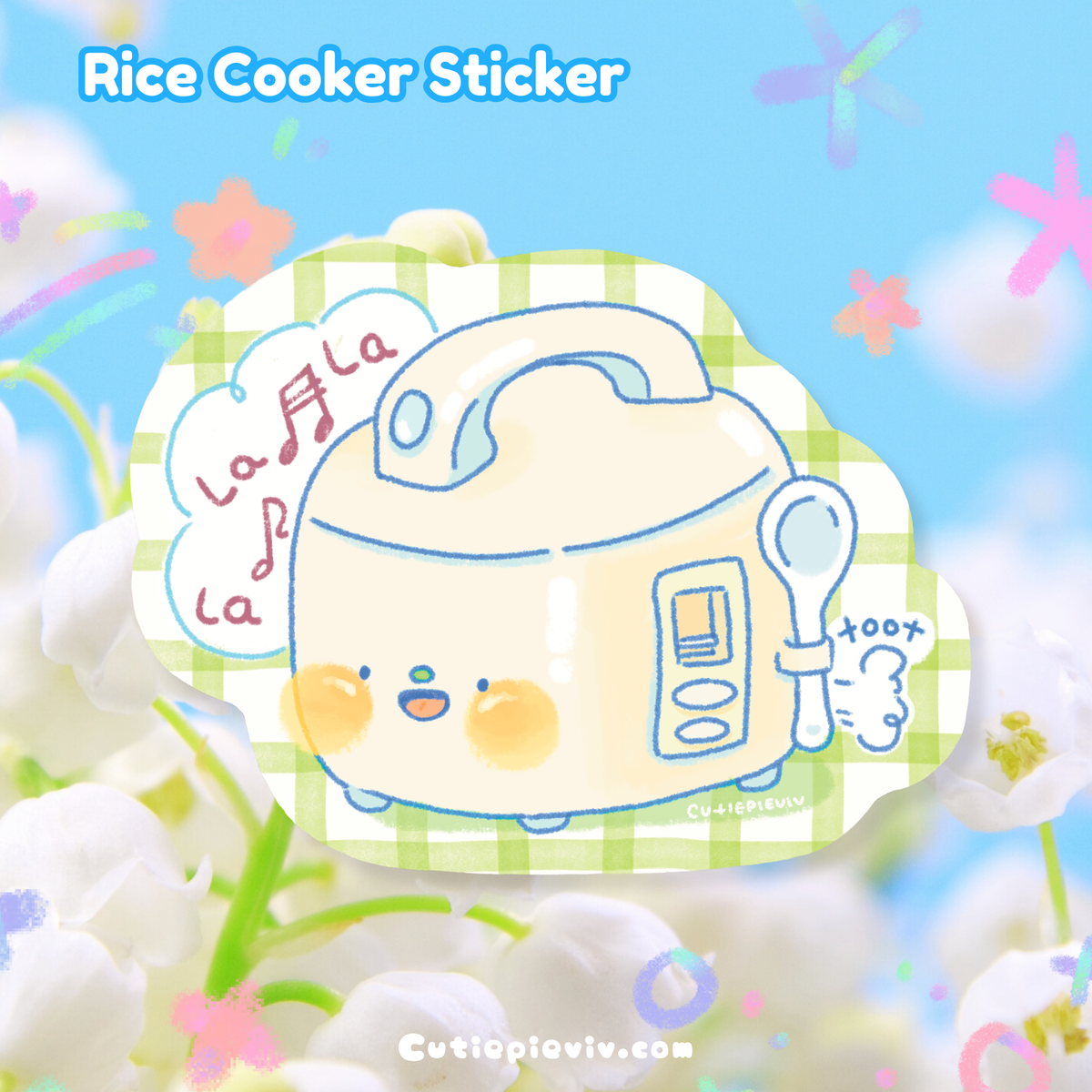 Puffed Rice Sticker Rice Cooker Sticker – Cutiepieviv