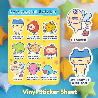 Existential Gotchis Sticker Sheet