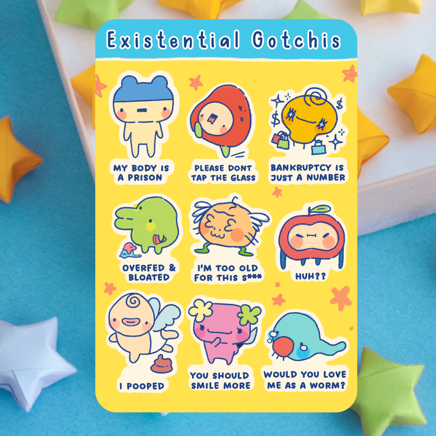Existential Gotchis Sticker Sheet