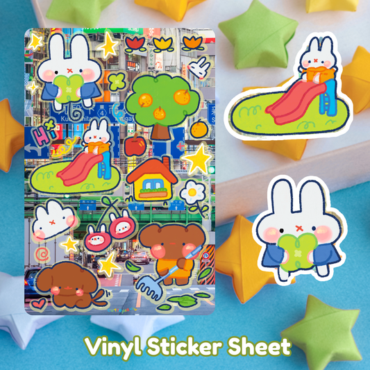 Lucky Bunny Sticker Sheet