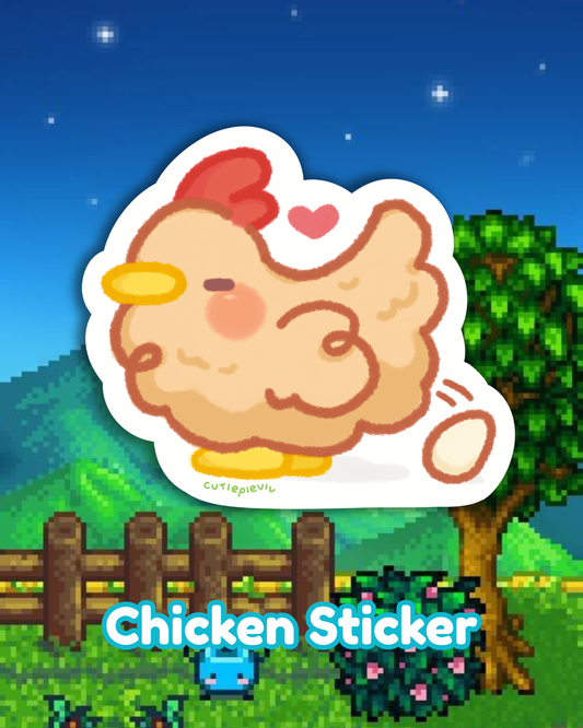 Stardew Chicken Sticker